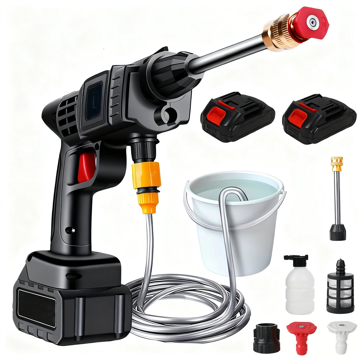 Pistola Hidrolimpiadora Inalámbrica 50 Bar (Compatible con Batería Makita 24V)