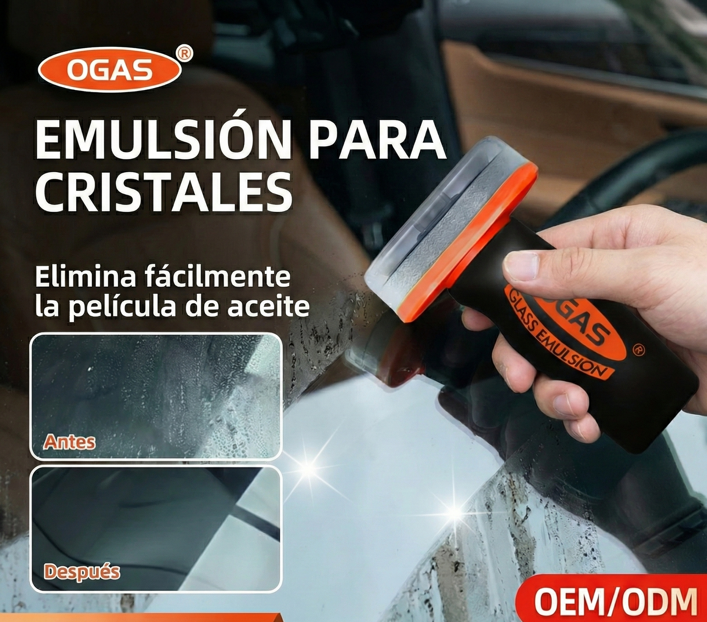 Cepillo Limpiador de Película de Aceite para Parabrisas