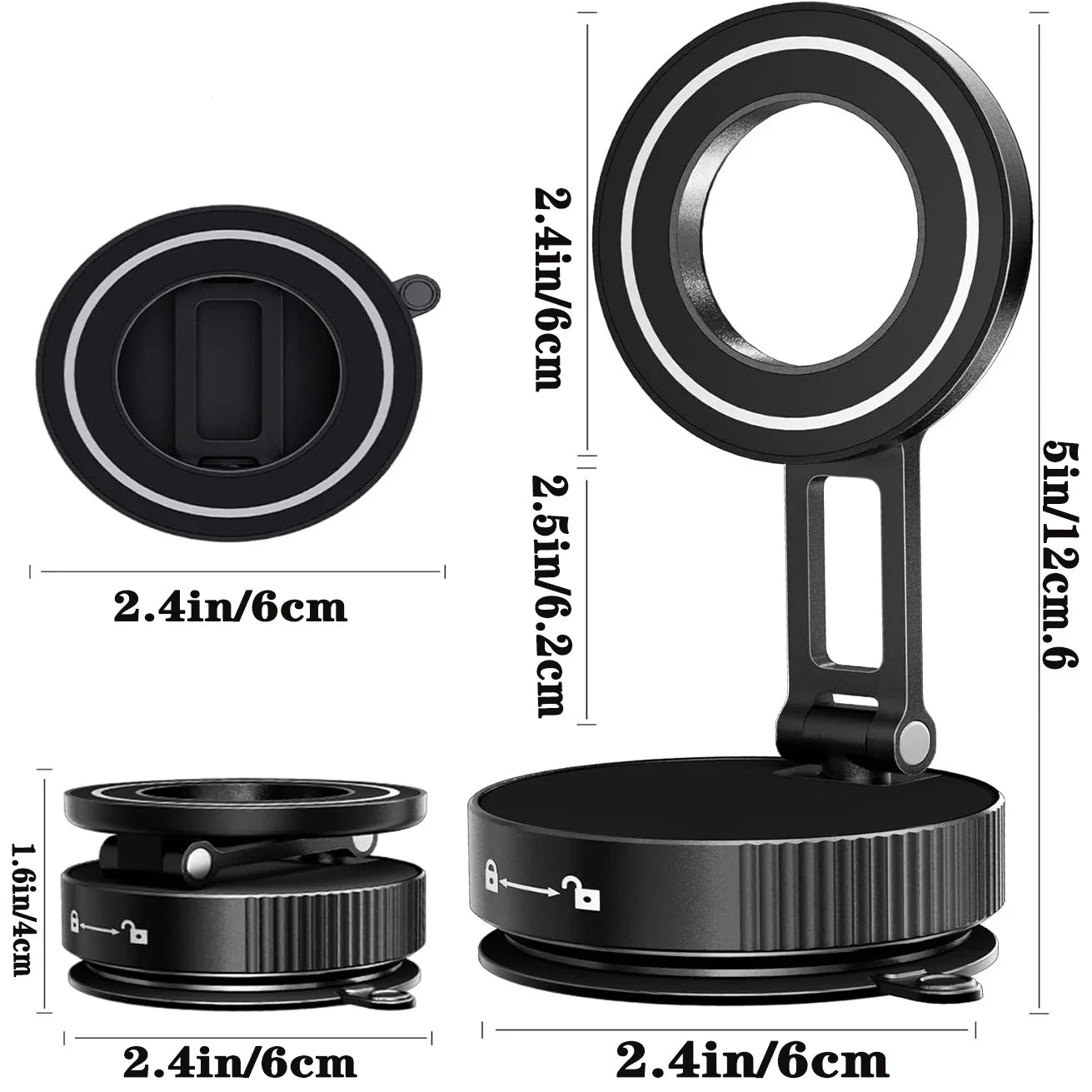 Soporte Magnético Plegable 360º con Acabado Metálico | Edición Pro