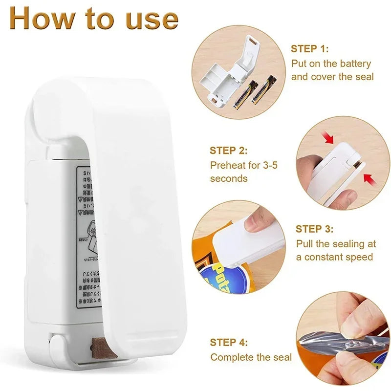 Sellador Térmico Portátil para Bolsas