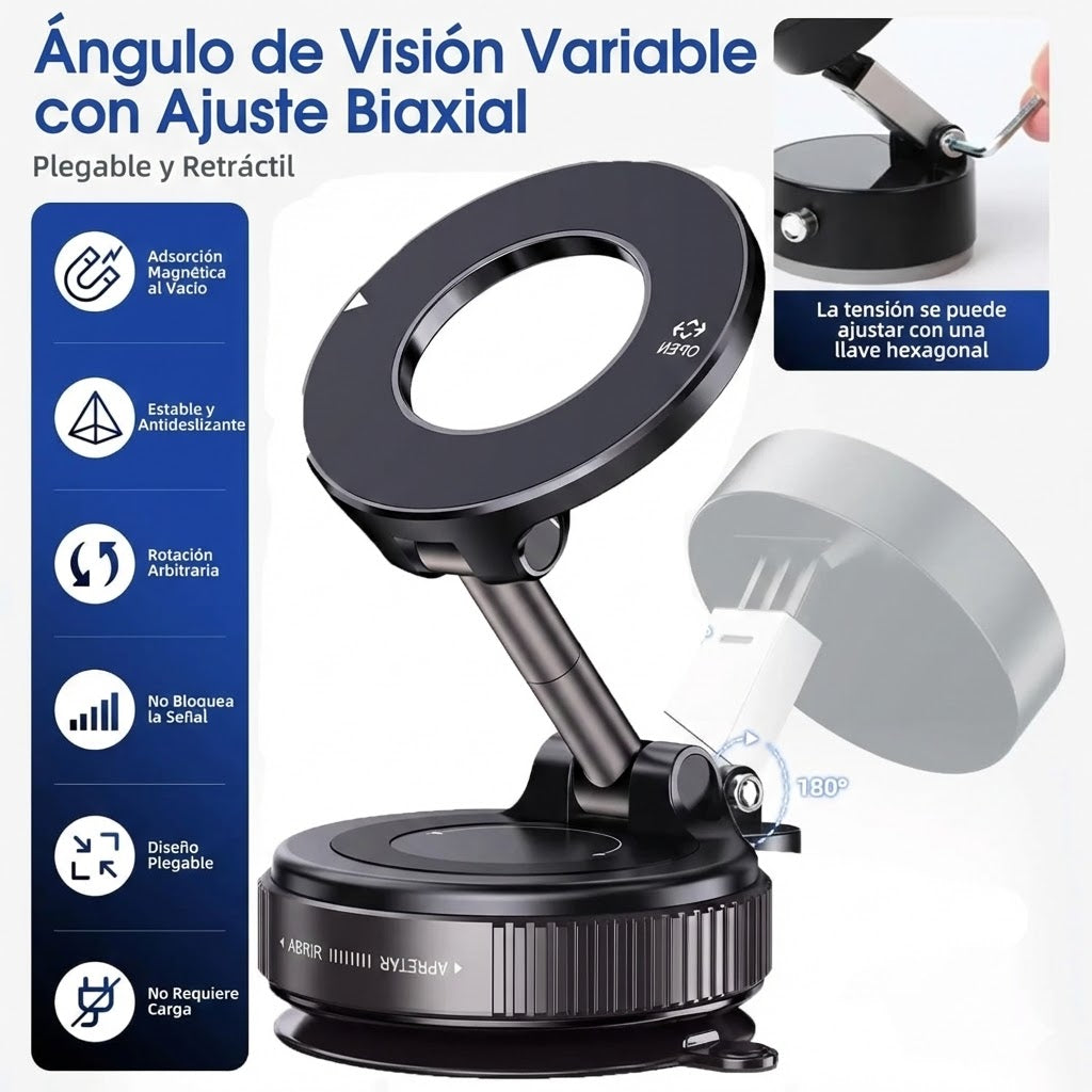 Soporte Magnético Plegable 360º con Acabado Metálico | Edición Pro